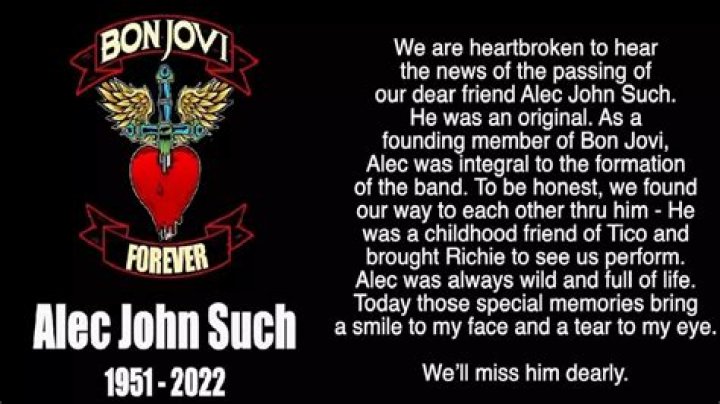 Alec John Such cause of death, wife, children, net worth