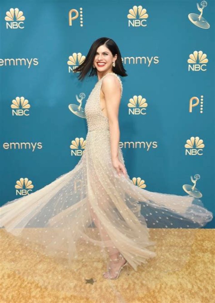 Alexandra Daddario in Bathing Suit Does "Emmy Weekend Jump!" — Celebwell