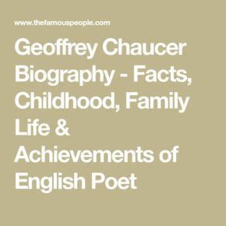 Geoffrey Chaucer Biography - Facts, Childhood, Family Life & Achievements
