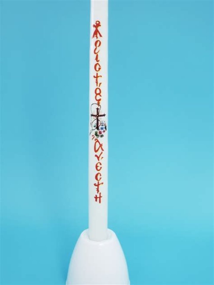 Greek Candle - Cross & FlowersCAN_EDG13 — Blessed Celebration