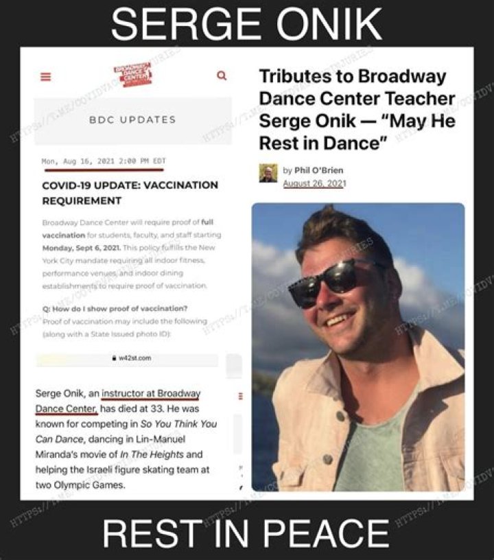 Serge Onik Wiki, Death Cause, Height, Age & Parents