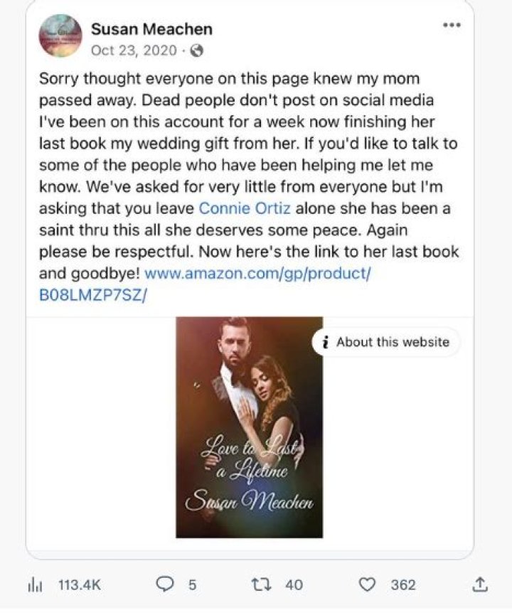 Susan Meachen and T.N. Steele – The indie author fake suicide controversy explained