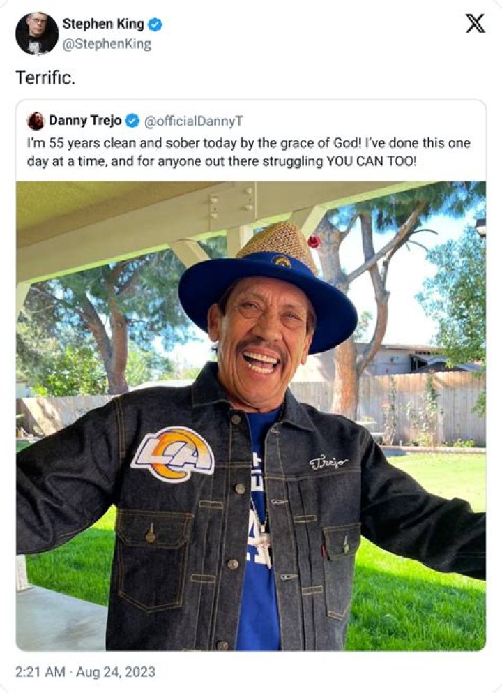 ‘Terrific’: Stephen King and Danny Trejo is the wholesome celebrity crossover the world needs right now