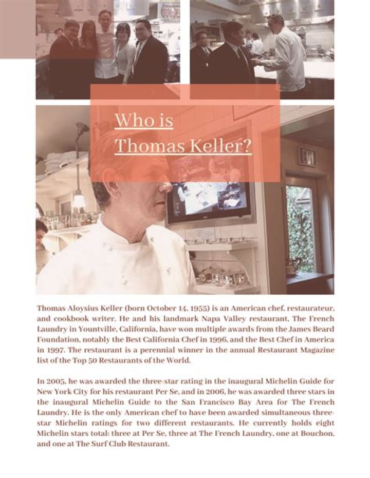 Thomas Keller Biography - Facts, Childhood, Family Life & Achievements