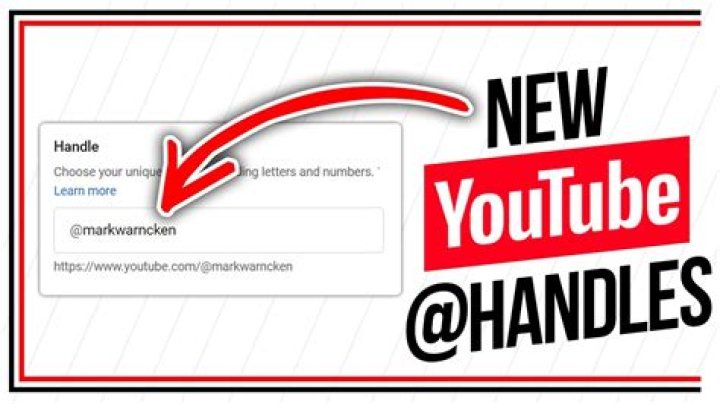 What are the new YouTube handles and how do you make one?