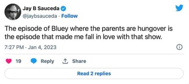 What is ‘Bluey’s hangover episode that adults love?