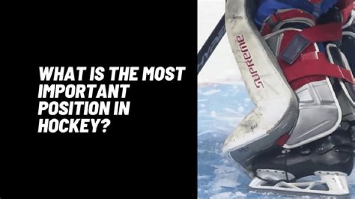 What Is The Most Important Position In Hockey?